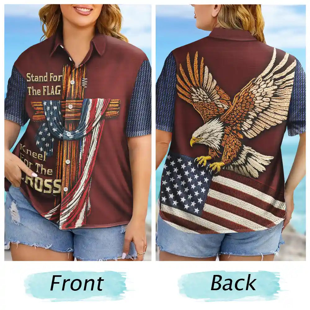 America Stand For The Flag Kneel For The Cross - Hawaiian Shirt