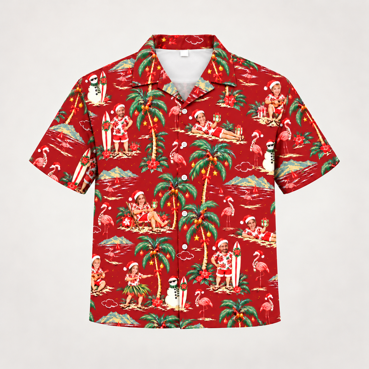 Style 3 colourway of the Christmas Hawaiian shirt