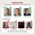 Photo guide for the custom face print
