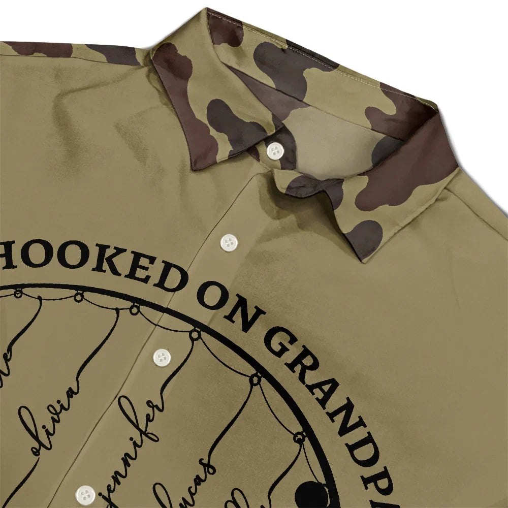 Reel Cool Dad Grandpa - Personalized Hawaiian Shirt