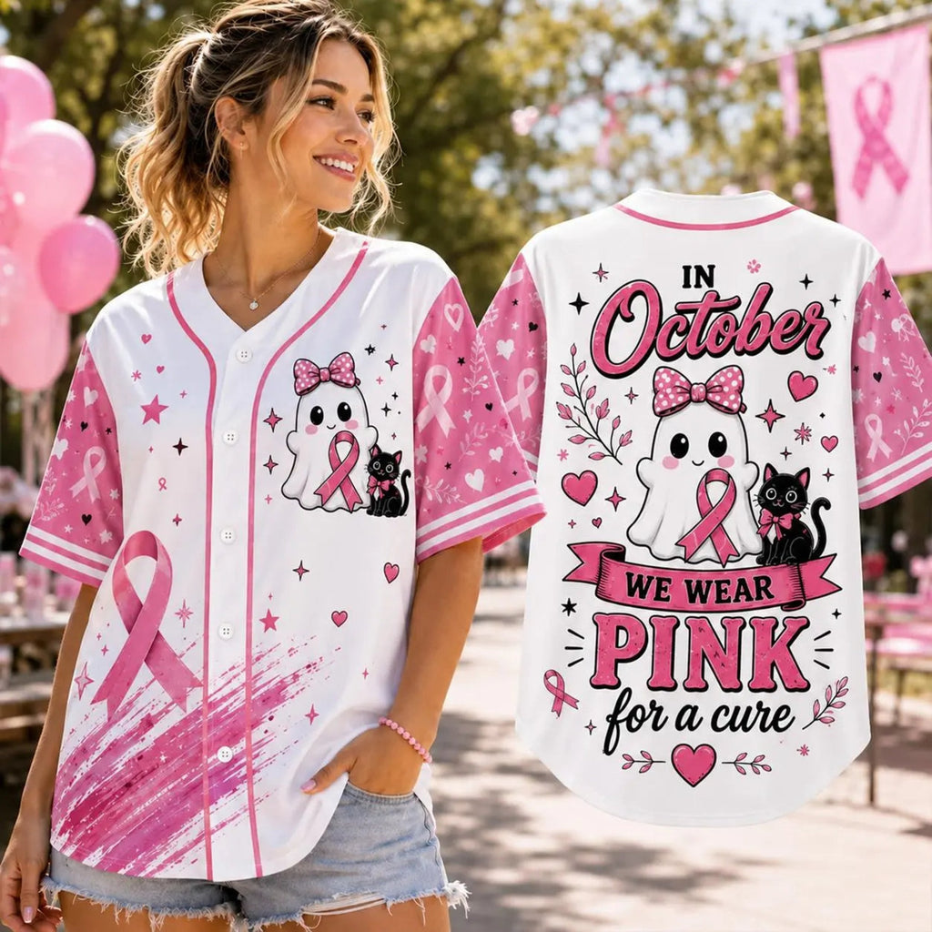 In October We Wear Pink Baseball Jersey