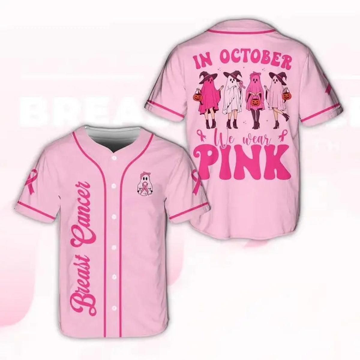 In October We Wear Pink Baseball Jersey