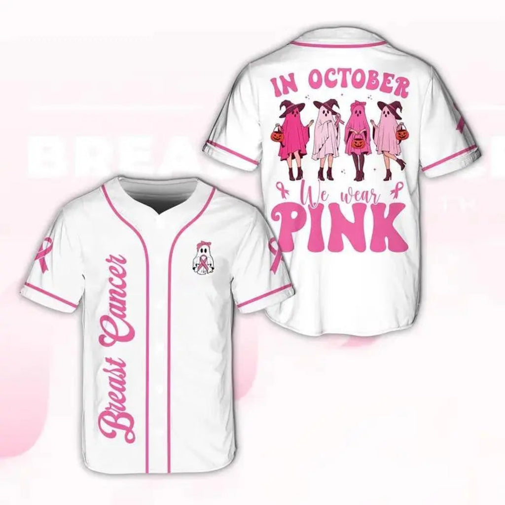 In October We Wear Pink Baseball Jersey