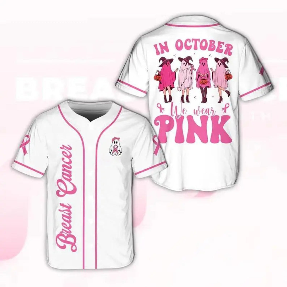 In October We Wear Pink Baseball Jersey