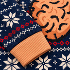 Close up of the brushed knit fabric