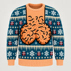 Teal Gifts ugly Christmas sweater, front view