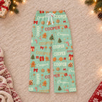 Custom name Christmas pajama pants, Design 2, Mint