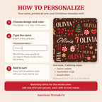 How to personalize your Christmas Hawaiian shirt with a name