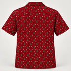 Design 1 red Christmas tree Hawaiian shirt, back